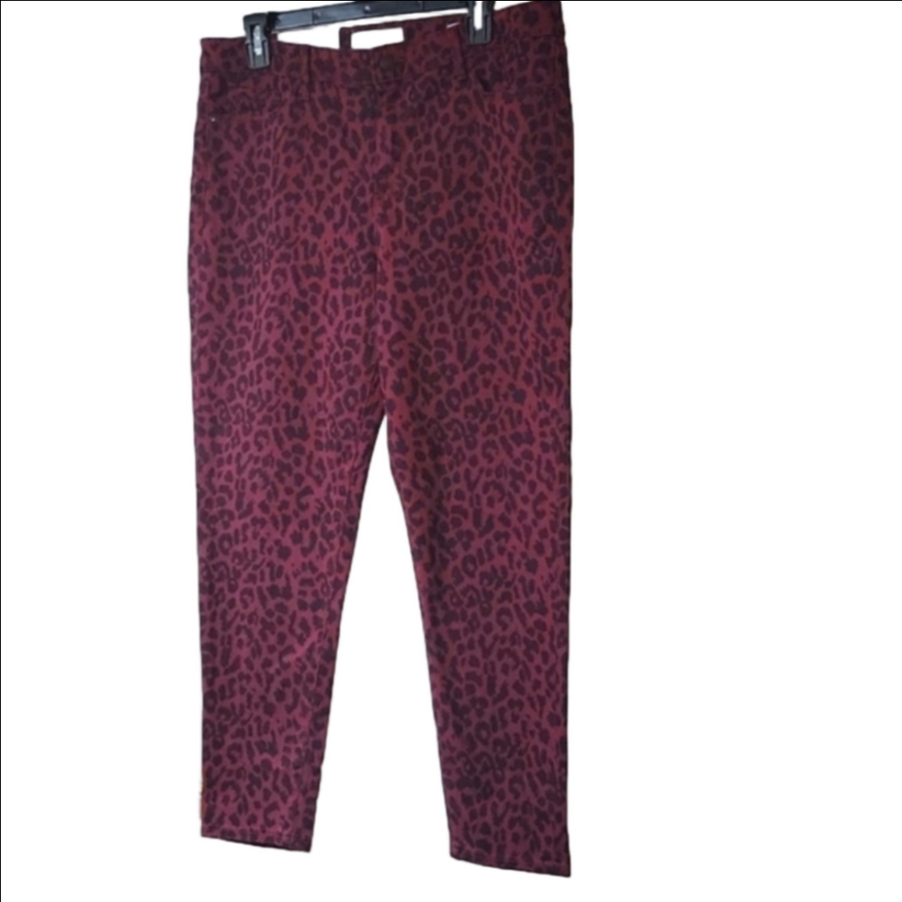 𝅺NWT SOCIAL STANDARD BY SANCTUARY stretchy cheetah ankle skinny pants, size 14